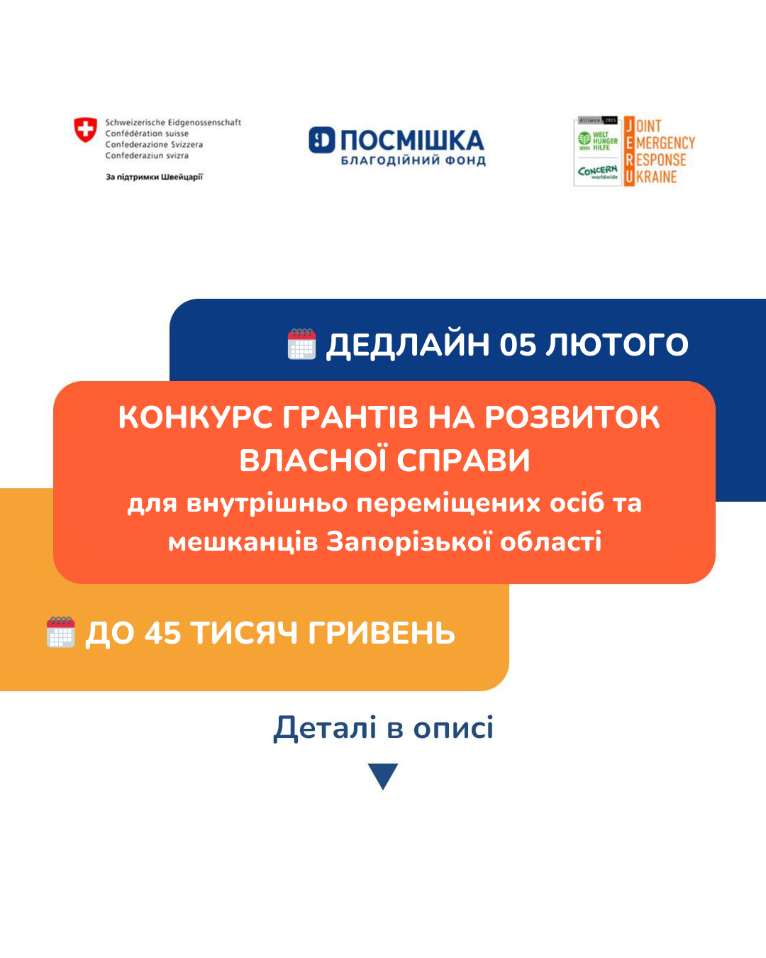 Конкурс грантів на розвиток власної справи для ВПО та мешканців Запорізької області